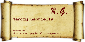 Marczy Gabriella névjegykártya