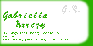 gabriella marczy business card